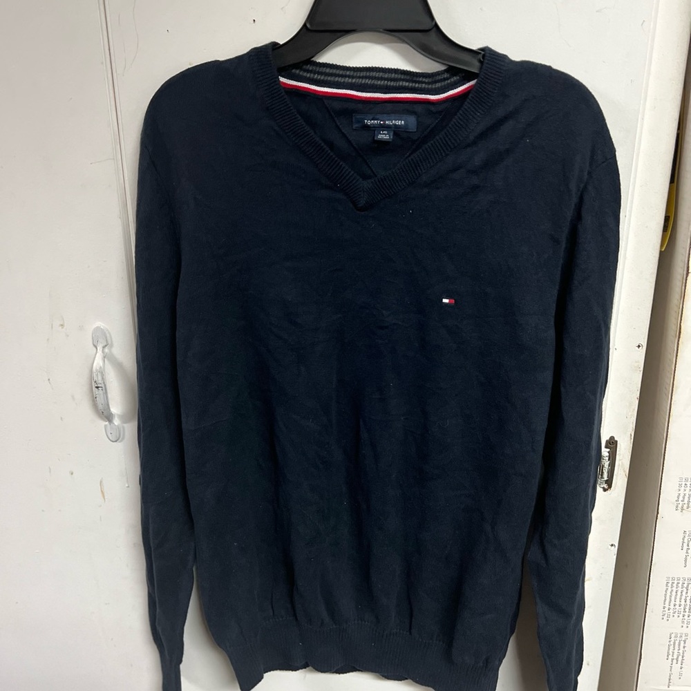 Women’s Tommy Hilfiger Crewneck Sweater navy color size XL